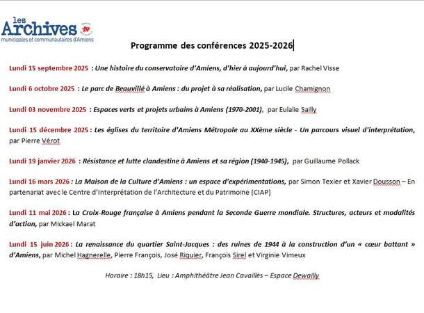 conférences 2025-2026 © programme des conférences 2025-2026 conférences 2025-2026 © programme des conférences 2025-2026