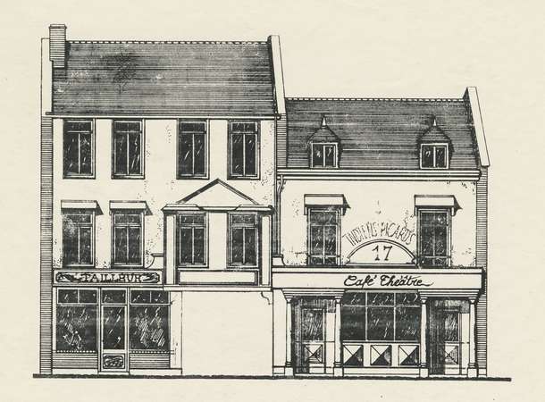 Avant-projet détaillé de la façade de future salle de concert du 17 quai Bélu à Amiens © Archives municipales et communautaires d'Amiens_13Z46, fonds de la Lune des Pirates Avant-projet détaillé de la façade de future salle de concert du 17 quai Bélu à Amiens © Archives municipales et communautaires d'Amiens_13Z46, fonds de la Lune des Pirates