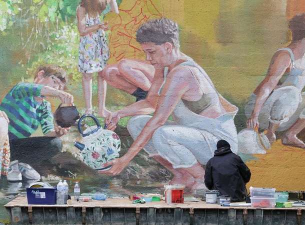 Fresque Rouge Hartley © Laurent Rousselin