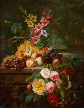 Emma Desportes de la Fosse, Fleurs et fruits, 1865 © Irwin Leullier-Musée de Picardie