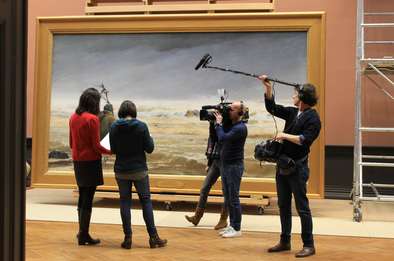 Equipe de tournage "Des racines et des ailes" - janvier 2020 © G.Gillmann-Musée de Picardie