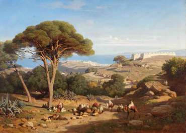Pierre Thuillier, "Vue prise à Elbiar, près Alger", 1847 © Irwin Leullier - Musée de Picardie