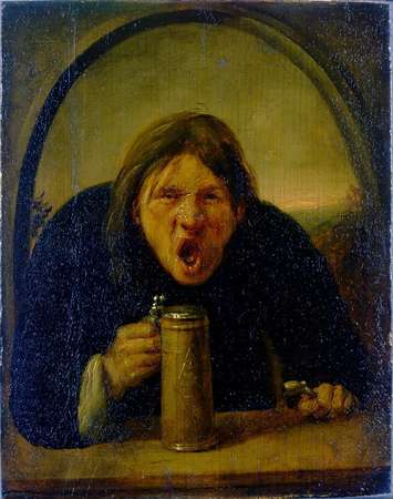 Joos van Craesbeeck, "Buveur grimaçant attablé" © Marc Jeanneteau - Musée de Picardie