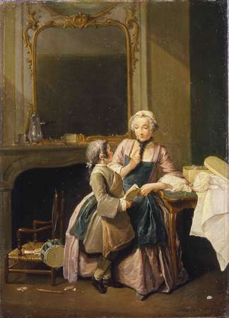 Louis Aubert, La Leçon de lecture, 1740 © Marc Jeanneteau - Musée de Picardie