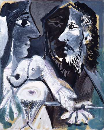 Pablo Picasso, "Le peintre et son modèle", 1967 © Hugo Maertens - Musée de Picardie © Succession Picasso, 2020