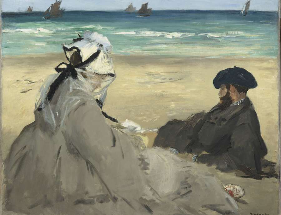 Édouard Manet (1832-1883), Sur la plage, 1873, huile sur toile, 60 x 73,5 cm, Paris, musée d’Orsay © © Musée d’Orsay. Dist. RMN-Grand Palais / Patrice Schmidt