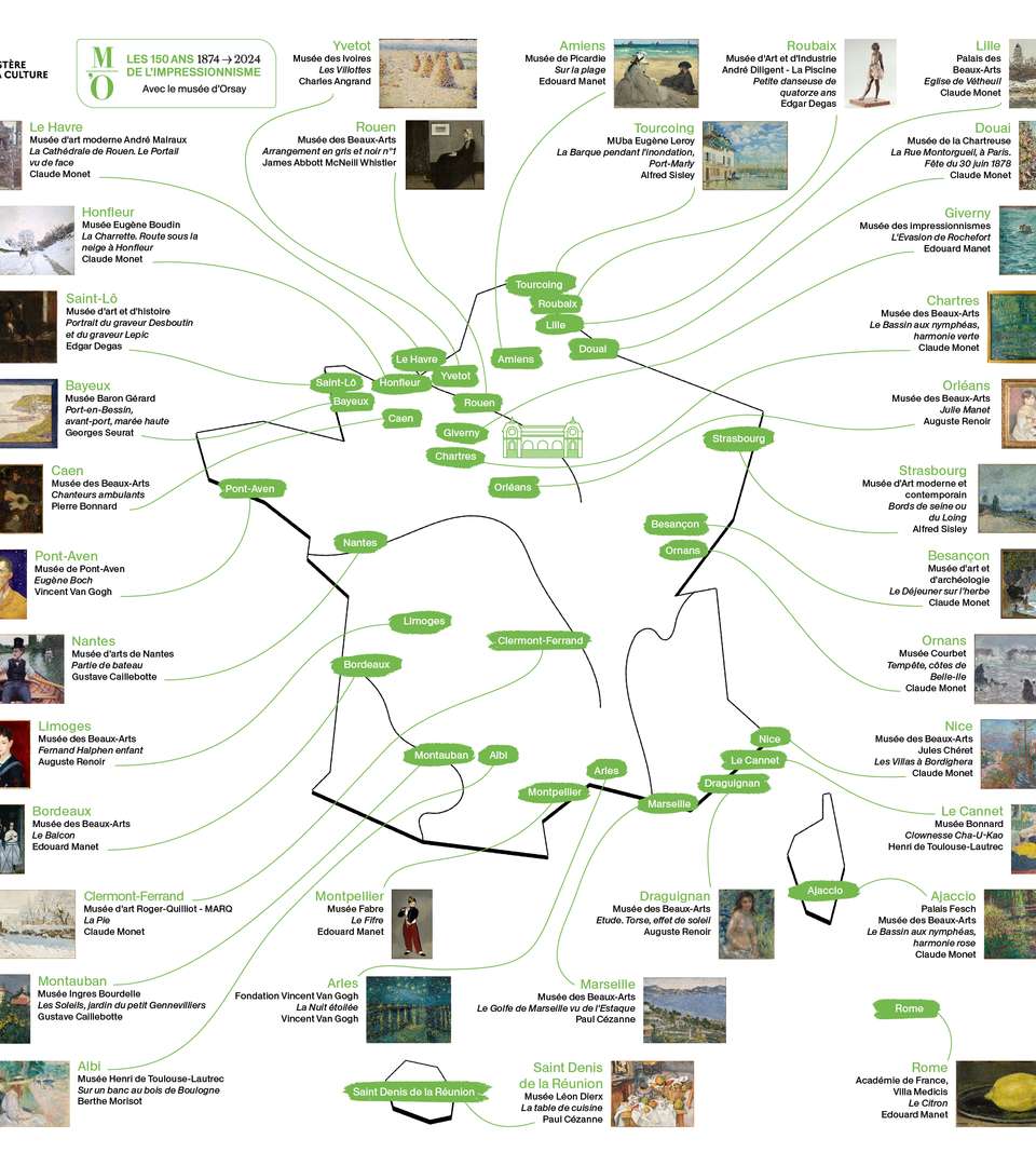 Orsay 150 ans Impressionnisme carte