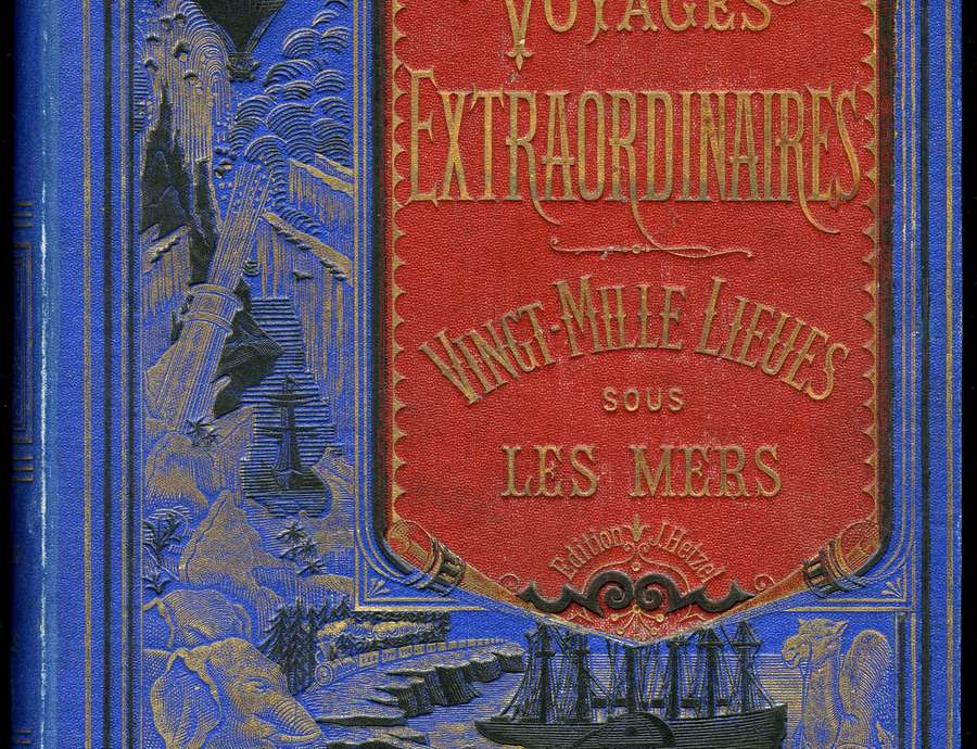 vingt Mille Lieues sous les mers,  cartonnage à la bannière, vers 1875 Collection des Bibliothèques d’Amiens Métropole © Bibliothèques d’Amiens Métropole