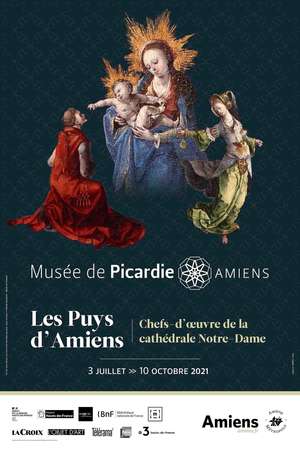 Affiche "Les Puys d'Amiens-Chefs-d'oeuvre de la cathédrale Notre-Dame" 3 juillet au 10 octobre 2021 © Création graphique - Agence Avril