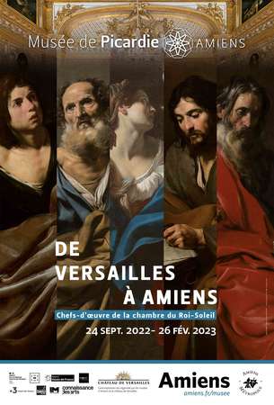 Affiche de l'exposition "De Versailles à Amiens" © Agence -avril.fr © château de Versailles, Dist. RMN © Christophe Fouin