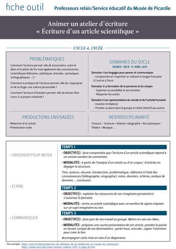 COUV_Fiche_outils_écriture d'un article scientifique COUV_Fiche_outils_écriture d'un article scientifique