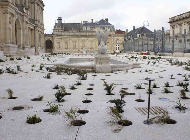 Les plantations de la cour avant sont terminées, janvier 2020 © G.Gillmann-Musée de Picardie