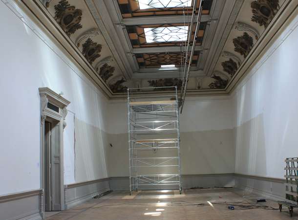 Musée, démontage des planchers dans la galerie du 1er étage, juin 2018 © G.Gillmann-Musée de Picardie