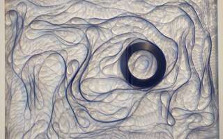 Olivier Michel - "Zone de turbulence" 2018 - PVC souple contraint dans le cadre Olivier Michel - "Zone de turbulence" 2018 - PVC souple contraint dans le cadre