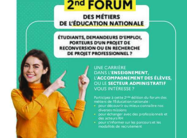 Forum des métiers de l'éducation nationale, 28 avril 2026