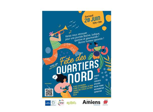 Fête des Quartiers Nord Samedi 28 juin 2025 place Guynemer ! © Amiens Métropole Fête des Quartiers Nord Samedi 28 juin 2025 place Guynemer ! © Amiens Métropole