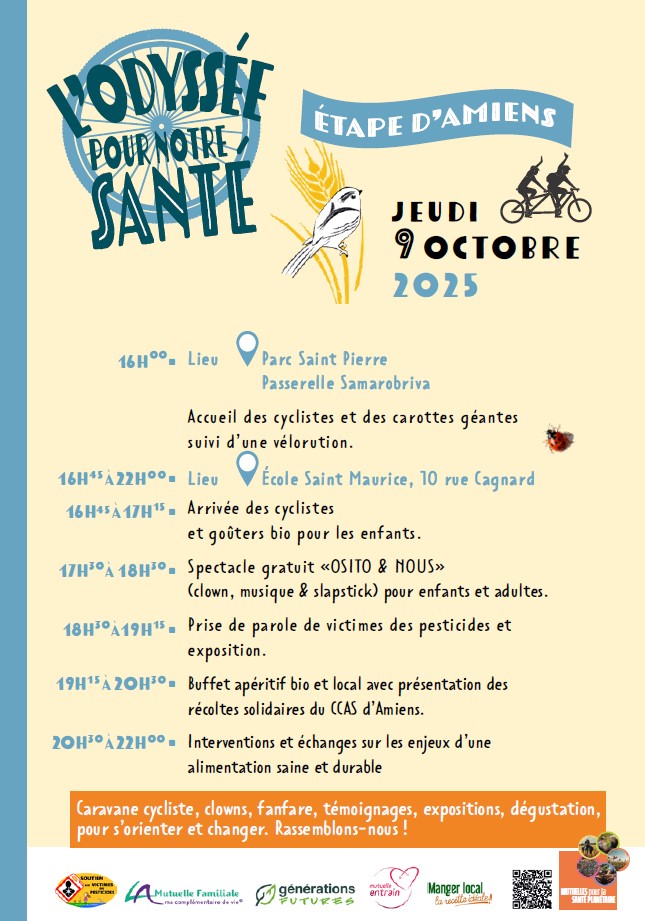 Flyer pour l'évènement Odyssée pour notre santé Flyer pour l'évènement Odyssée pour notre santé