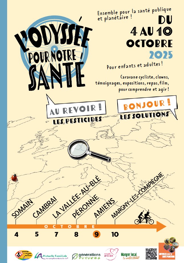 Flyer pour l'évènement Odyssée pour notre santé Flyer pour l'évènement Odyssée pour notre santé